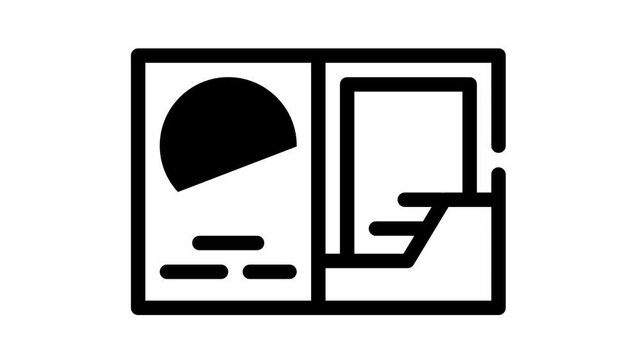 library card black icon animation