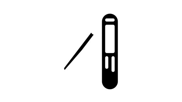 kitchen thermometer glyph icon animation