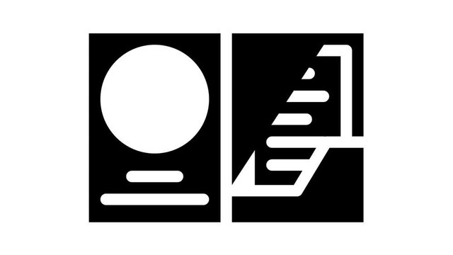 library card glyph icon animation