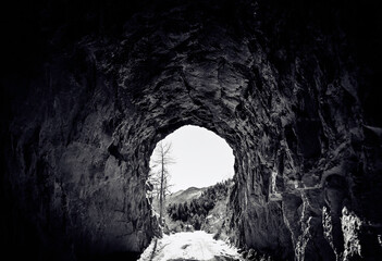tunnel in the cave