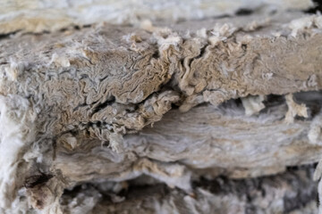 Thermal insulation material on bright background, used