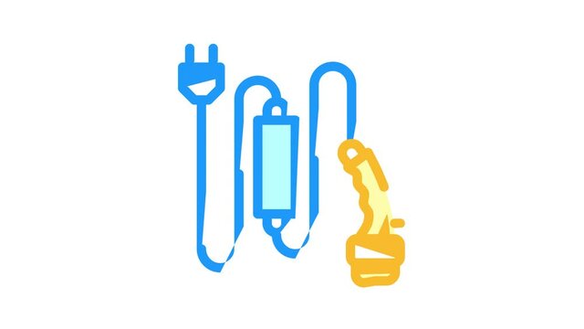 charging cable color icon animation
