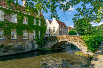 Fototapeta na wymiar The Beautiful Medieval Town of Bruge in Belgium