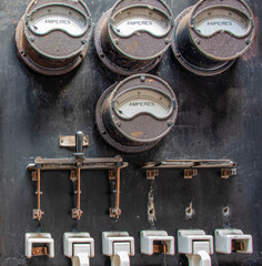 Vintage gauges and electrical switches 8246