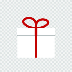Gift box. Present vector icon.