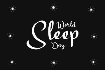 World Sleep Day Vector Design Illustration. Sleeping poster, banner, t-shirt typography design