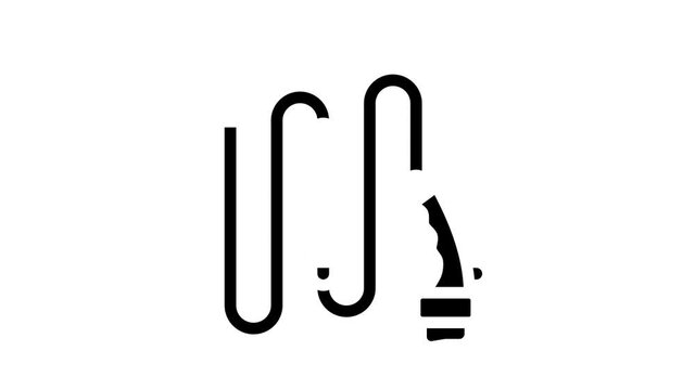charging cable glyph icon animation