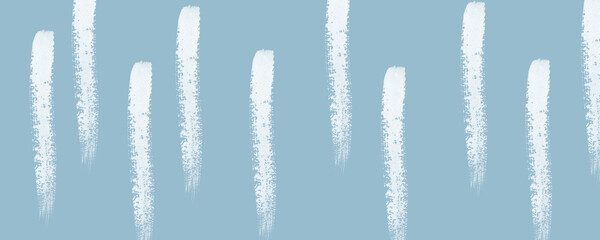 White brush stroke on blue background. Grunge paintbrush stroke