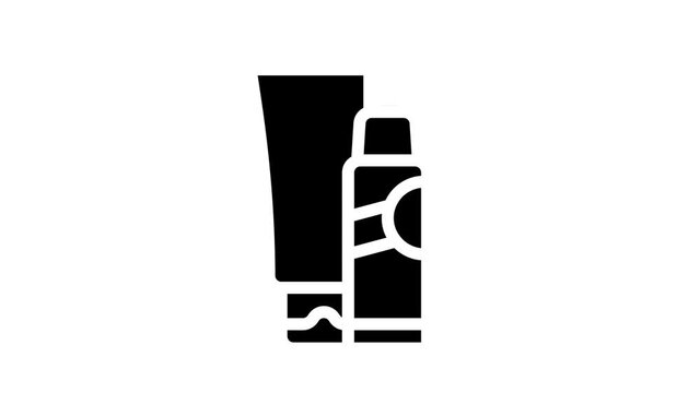 epsom bath salt glyph icon animation