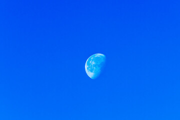The moon in blue sky 1st November 2015