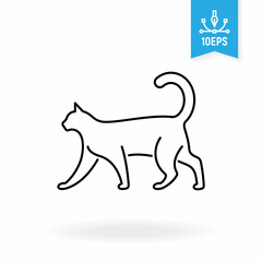 Cat vector icon. Kitten, pet, domestic animal illustration. Feline symbol.