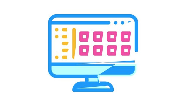 files of operating system color icon animation