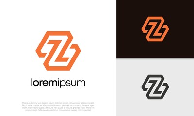 Initials Z logo design. Initial Letter Logo.	