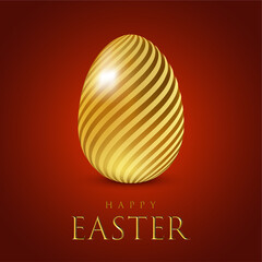 Premium Easter design, ‘’Happy Easter ‘’ text message on the luxury background for cover, invitation, poster, banner, flyer, placard. Minimal template design for branding, advertising.