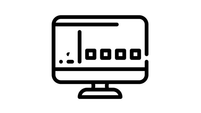 files of operating system black icon animation