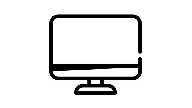 coding operating system black icon animation