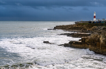 Fototapeta premium lighthouse on the coast at Portland Bill 9113