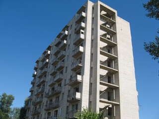 Abandoned residential buildings in village of Orbita near the Chyhyryn Nuclear Power Plant. Abandoned and destroyed. © Deniz