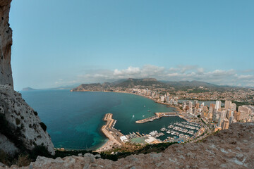 View from the top of the Calpe, Costa Blanca, Spain