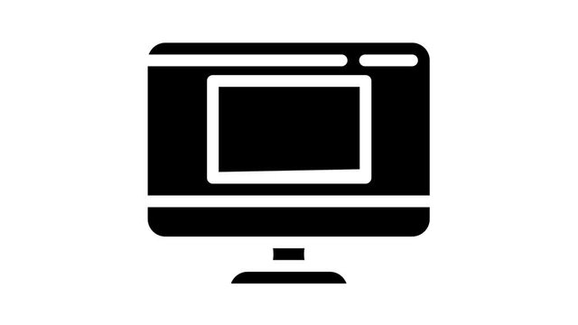 accept or reject request of operating system glyph icon animation