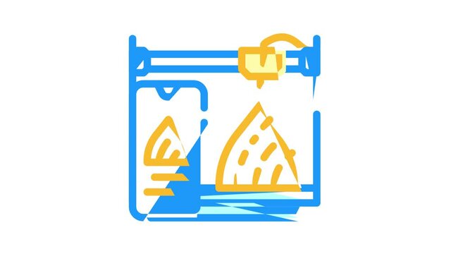 mobile control 3d printer color icon animation