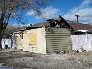 House Fire Damage from old electric wiring