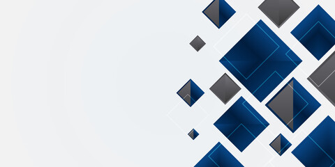 Colorful blue grey black square blank presentation background - Vector Design Concept