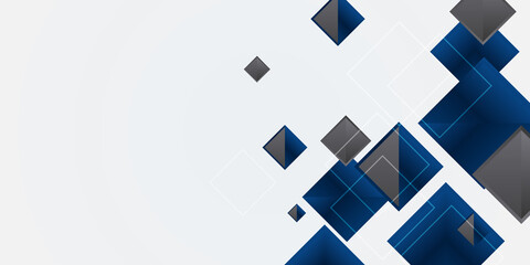 Colorful blue grey black square blank presentation background - Vector Design Concept