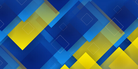 Dark blue yellow shiny triangle abstract background vector presentation design with modern and futuristic corporate concept. Minimal blue yellow technology blue background