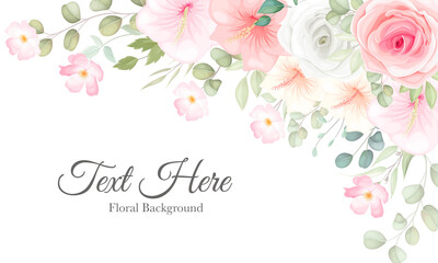 Beautiful floral background with soft floral ornament