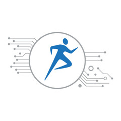runner, vector graphic design element