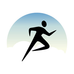 runner, vector graphic design element