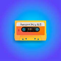 Yellow Audio Cassette