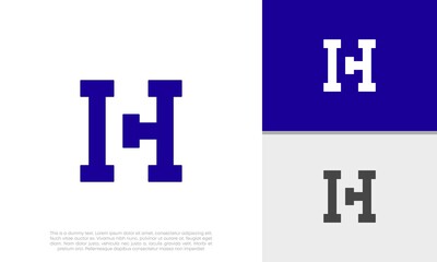 Obraz premium Initial HC, CH logo design. Initial Letter Logo. 