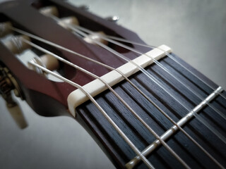 acoustic guitar close up