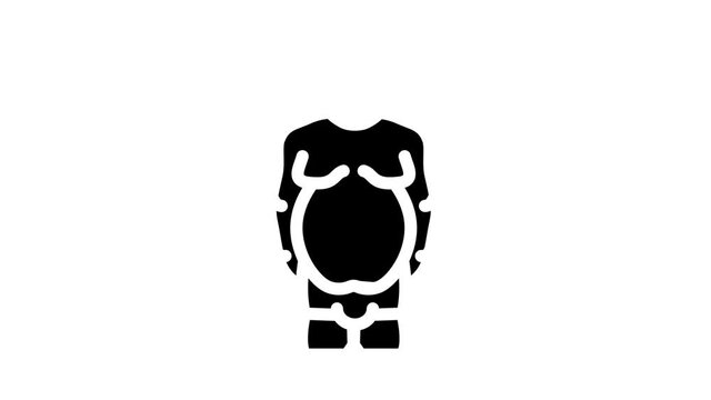 overweight prople glyph icon animation
