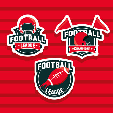 american football badges