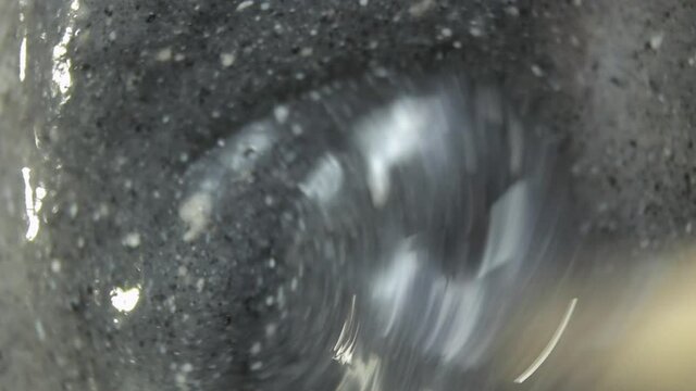 Black cosmetic scrub mask to remove acne and blackheads.