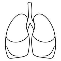 lungs in doodle style organ of human 