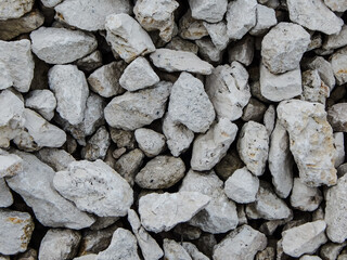 limestone stone of different fraction and shape