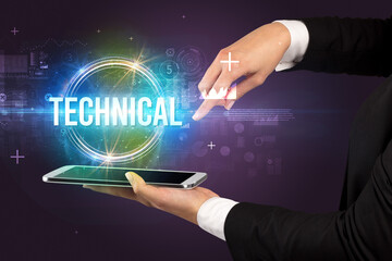 Close-up of a touchscreen, new tech concept