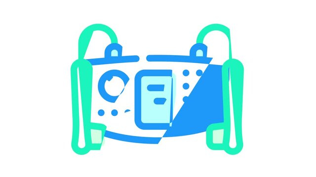 ultrasound therapy apparatus color icon animation