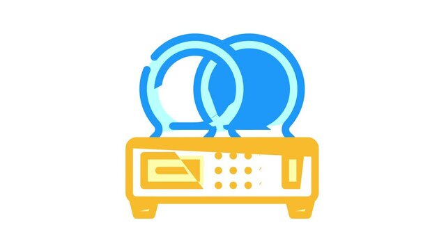 magnetic therapy device color icon animation