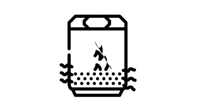 air heating black icon animation
