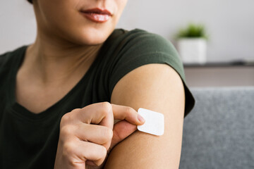 Woman With Contraception Patch Treatment
