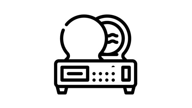 magnetic therapy device black icon animation