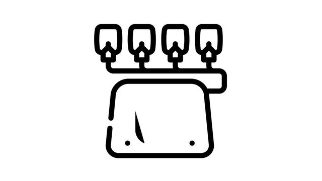 electrotherapy equipment black icon animation