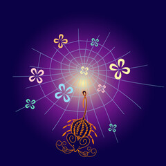 fabulous mouse.  textile print.  original design