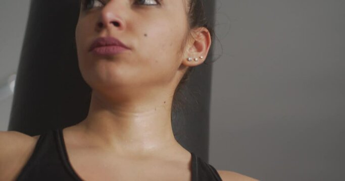 sweaty female body