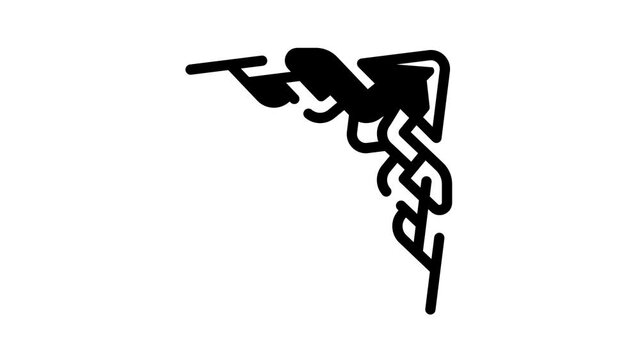 ornamental corner black icon animation
